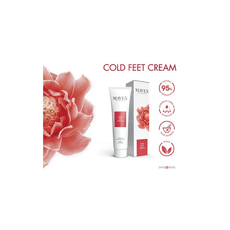 MAVEX Foot Cream with Warming Effect for Cold Feet, Warming