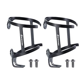 Bynccea Bicycle Bottle Holder Black Aluminium Bottle Holder for Bicycles with Secure Restraint System Bicycle Water Bottle Holder Quick Release with Mounting Screws Suitable for MTB