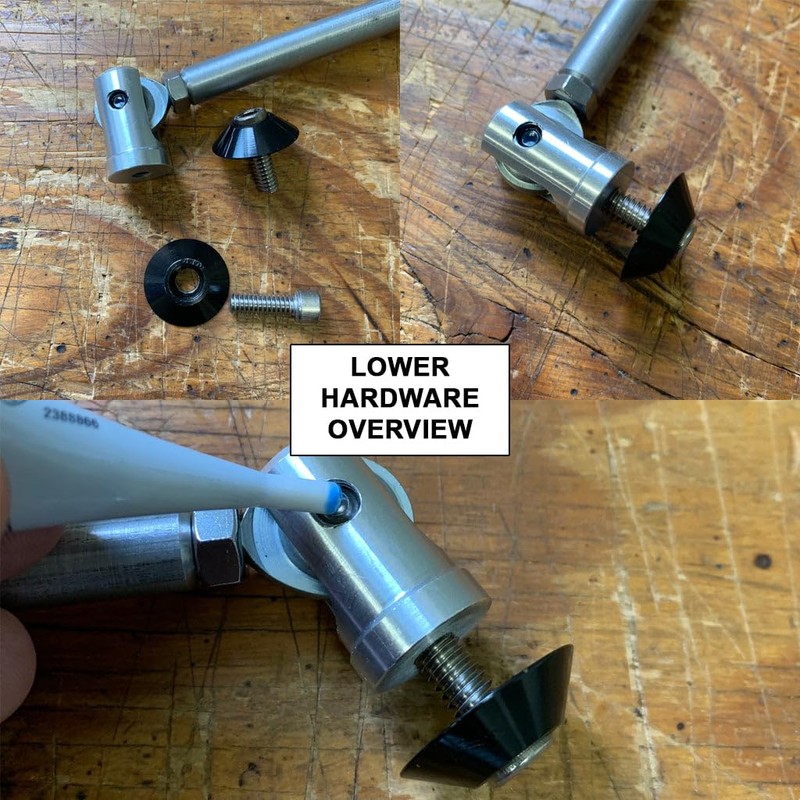 ZL1 Addons Adjustable Splitter Rods/Splitter Supports (6", Natural Billet Aluminum)