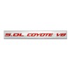 5.0L Coyote V8 RED on Silver Highly Polished Real Aluminum