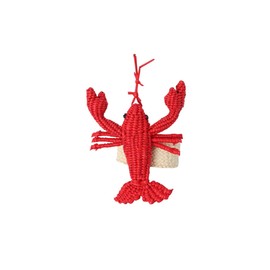 Lobster Napkin Rings, Set of 2, Handmade Raffia Jute Napkin Rings,anillos para servilletas, Animal Rings, Beach Napkin Holders, Nautical Table Set.