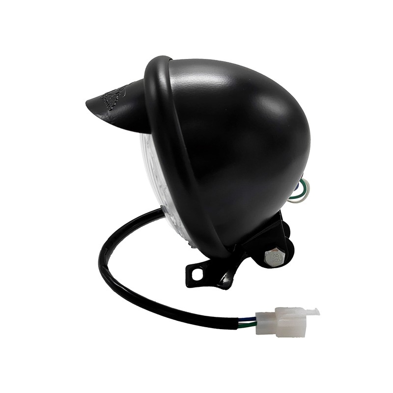 5.5" Black Motorcycle Headlight For Cruiser Chopper Cafe Racer Bobber