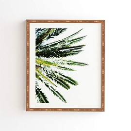 Deny Designs Chelsea Victoria Bamboo Framed Wall Art, 11" x 13", Beverly Hills Palm Tree