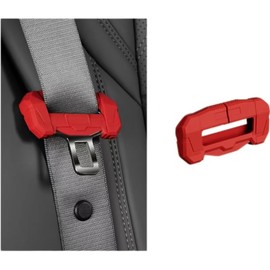 Car Universal Seat Belt Clips Cover,Seat Belt Buckle Protector for Car, Anti-Scratch Silicon Seat Belt Buckle Protector (Red, One Size)