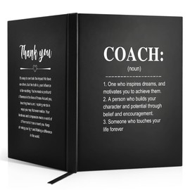 WUUCKOO Coach Definition 80 Sheets 160 Pages Blank Double-sided Hardcover Notebook, Team Coach Appreciation Gift, Thank You Gift for Coach Teacher Counselor,Sports Coach Birthday Retirement Gift