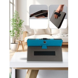 Case for COLORROOM C5 2024 New Android 14 11inch Tablet,Folding Stand Protective,BOVUGAC Case Cover with Pencil Holder,Wrist Strap,Full Protection,Premium PU,Scratch Resistant(LightBlue)