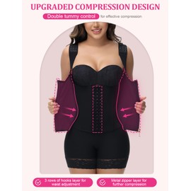 SHAPSHE Waist Trainer for Women, Tummy Control Sports Girdle, Workout Body Shaper with Adjustable Shoulder Strap