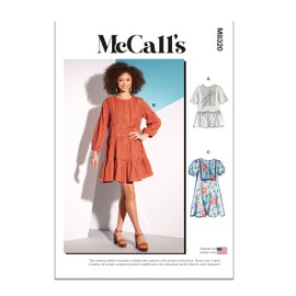McCall's Misses' Tunic and Dresses Sewing Pattern Kit, Design Code M8320, Sizes XSM-SML-MED