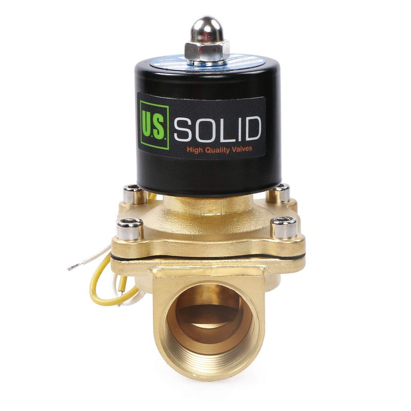 U.S. Solid 1" NPT Brass Electric Solenoid Valve 110V AC