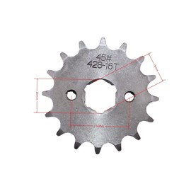 Motorcycle Engine Chain Sprocket Sprockets Small Replacement Teeth Against Sprocket for 50cc 70cc 90cc 110cc 125cc 140cc 160cc Dirt Pit Bike, Mini Bike, TaoTao, Roketa, Coolster, Sunl, ATV, Quad (428