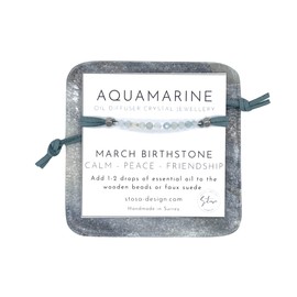 Birthstone Bracelet - Birthstone Jewellery - Crystal Dainty Adjustable Bracelet - June Birthstone - May Birthstone - March Birthstone (March - Aquamarine)