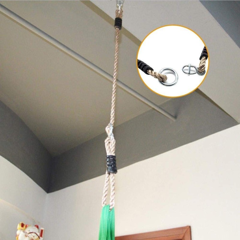 LHKJ 2 Pcs Adjustable Swing Ropes Heavy Duty Hanging Nylon