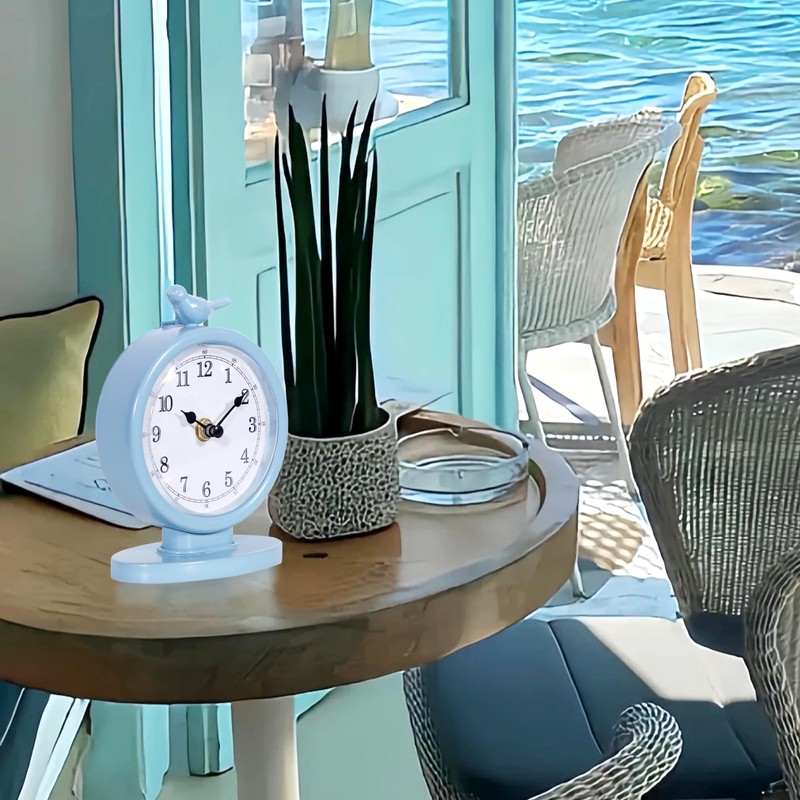 QIYAODECO Mantel Clock, Cornflower Blue