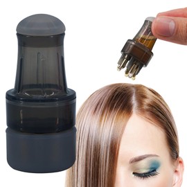 Hair oiling applicator, Hair oil applicator for scalp，Root comb applicator bottle, Scalp oil applicator,scalp massager hair growth, Ball Hair Oil Applicator Bottle（Transparent grey）