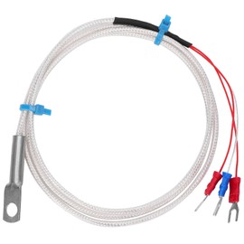Temperature Sensor Probe PT100 Thermistor Temperature Measuring Probe Round Hole Patch Type5m