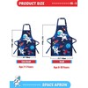 WERNNSAI Children's Apron, Waterproof, Polyester Kitchen Apron for Boys and