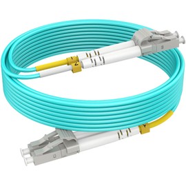 RamboCables 1ft(0.3m) OM3 LC LC Fiber Patch Cables MMF Multimode, Options 1ft~200ft, Fiber Optic Patch Cords Duplex, 50/125μm 10G LSZH OD 2.0mm