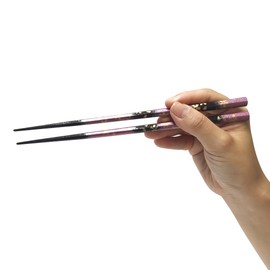 [Obama Dishwasher Safe Chopsticks Made in Japan] Natural Wood, Made in Japan, High Class Japanese Pattern, Modern Wooden Chopsticks, Bamboo Chopsticks, Non-Slip, For Home Use (Octagonal Flower Banquet