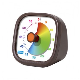 Visual Timer for Kids, 60 Minutes Countdown Timer for Classroom, Kitchen, Home, Office, Study, Pomodoro Timer, No Ticking ADHD Tools for Kids (Coffee Color)
