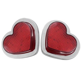 KACEPAR Heart Shaped Side Marker, LED Light, Heart LED Side Signal Light, Fit for 12-24V Cars, Vans, Trucks, Trailers, Red Light