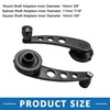 A ABSOPRO Car Door Handle Cranks Universal Window Winders Black