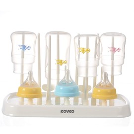 Aelfox Polypropylene Bottle Rack, Bottle Drainer, Dryer, Bottle Holder, Drainer Tray, Bottle Cleaning Equipment, Antibacterial, Clean, Removable