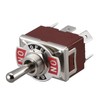 Baomain Momentary Toggle switch (ON)-OFF-(ON) 6 Pins 3 Positions DPDT