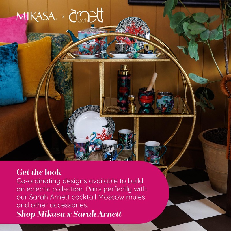Mikasa x Sarah Arnett 4pc Cocktail Shaker Set, Stainless Steel