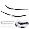 Pair Headlight Eyebrow Glossy Black Trim Front Left Right Decoration