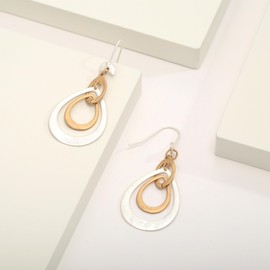 LILIE&WHITE Gold and silver earrings for women, two-tone women's earrings, fashion earrings, women's earrings, gold jewellery, women's earrings, Copper, No Gemstone