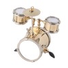 Miniature Musical Instrument Replica Drum Set Ornament Drummer with Box