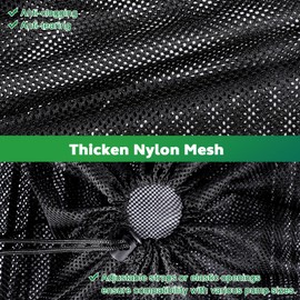 OUMEE Pump Filters Bag, Pond Barrier Bag Large Pump Mesh Bags for Outdoor Water Koi Fish Ponds (12.2 in)