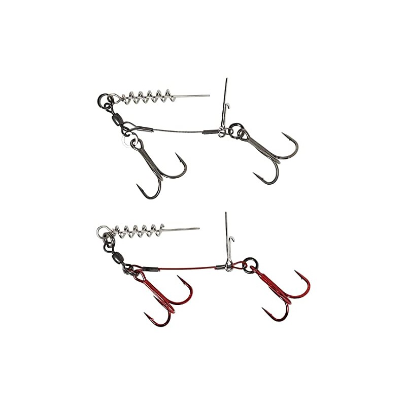 Savage Gear NEW CARBON49 CORKSCREW STINGER 2 HOOK - PIKE