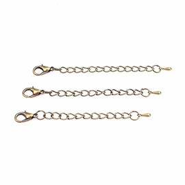 20PCS 4" Length Bracelet Necklace Extender Chains with Lobster Clasps DIY Findings Jewelry Extender Tail Extender Chain (Bronze)