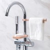4Pcs Clip-on Towel & Soap Holder, Adjustable Shower Rail Towel