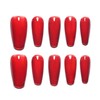 Sun&Beam Nails Handmade Press-on Medium Long Coffin Red Ruby Magnet