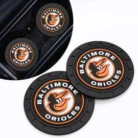 Orioles Car Cup Holder Coasters for Baseball Fans,Baltimore Orioles Car Coasters for Car Cup Holder,Baseball Stuffs Baltimore Orioles Car Cup Holder Insert,Souvenir for Baseball Fans,Car Cup Mat,2.75
