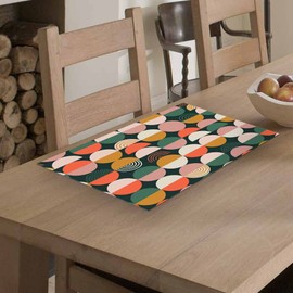 Beabes Art Dish Drying Mat,Colorful Polygon Block Green Yellow Pink Drying Mat for Kitchen Counter 18x24 Inches Quick Drying Foldable Mat