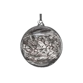 Sienna Glass 10cm Friendship Ball 25th Wedding Anniversary Silver