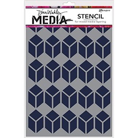 Ranger MDS52449 Dina Wakley Media Stencils 9"X6"-Stacked Squares