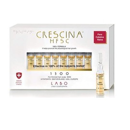 Crescina HFSC Hair Growth Treatment Thinned Hair Scalp For Men 10 Vials (1300 - Severe Hair Loss)