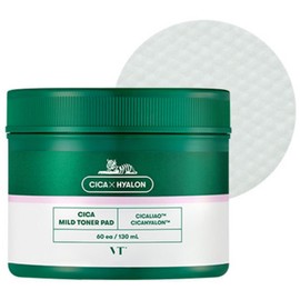 VT Cosmetic Cica Mild Toner Pad, 60 pieces, 1 piece / 브이티코스메틱 시카 마일드 토너 패드, 60개입, 1개