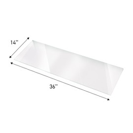 SSWBasics Tempered Glass Shelf - 14" W x 36" L x 3/16" - Set of 2