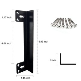 AOZULIJI Door Latch Guard Plate, 7” Latch Guard Plate Cover – Cover The Latch Gap Between Door and Door Frame Protect Against Forced Entry, Outswing Door Security Protector, Heavy Duty (7”)