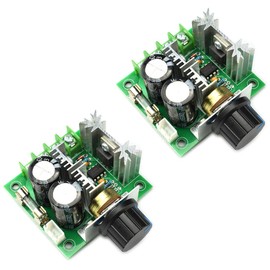 DZS Elec 2PCS 10A 12V-40V DC Motor Speed Controller 12V 24V PWM Variable Speed Regulator Governor Switch High Efficiency