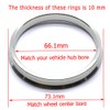 GoldenSunny 73.1mm OD to 66.1mm ID Silver Aluminum Hub Centric
