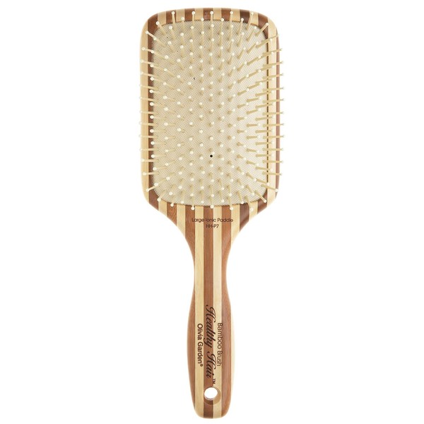 Olivia Garden Healthy Hair Eco-Friendly Bamboo Ionic Paddle Hair Brush (Large)