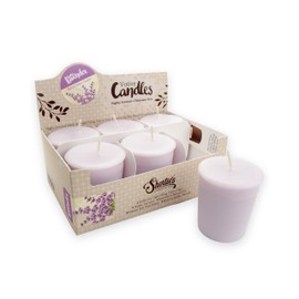 Pure English Lavender Soy Votive Candles - Scented with Essential & Natural Oils - 6 Purple Natural Votive Candle Refills - Flower & Floral Collection