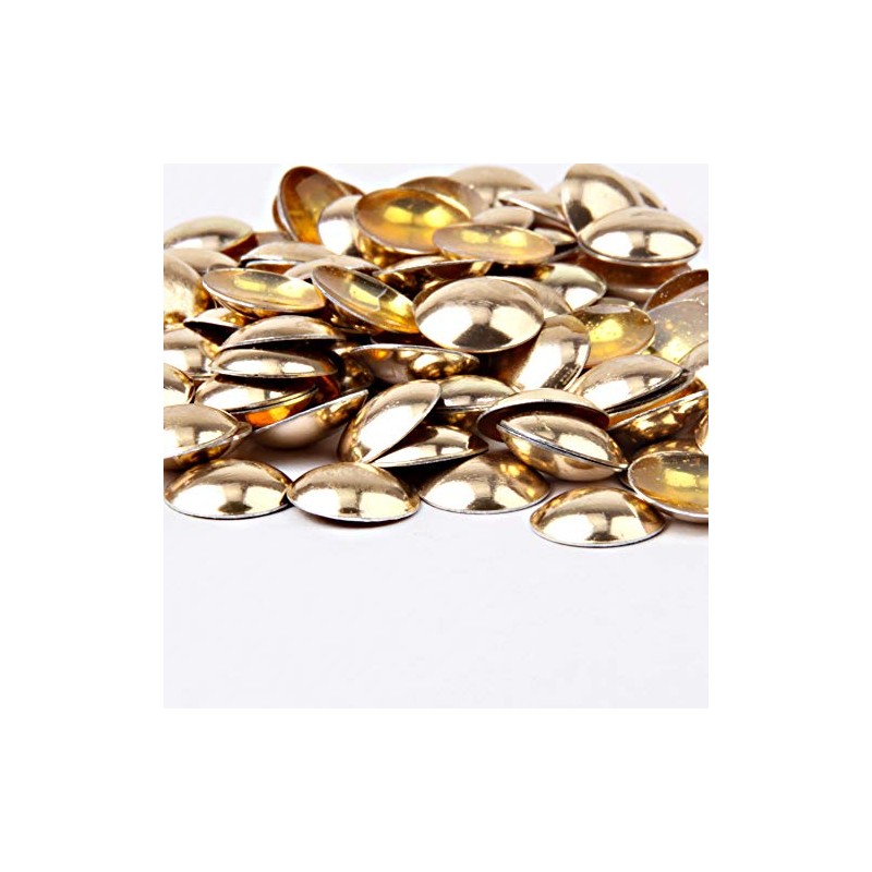 Beadsland Dome Studs Hotfix in Size 10mm,1/3 Round Flat Back