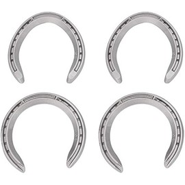 Aluminum Alloy Horseshoes 4pcs Horse Riding Tool Kit for Indoor Outdoor Use Sturdy Long Lasting Non Slip and Wear Resistant Design for Horse Hoof Protection (6)